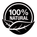100% natural logo
